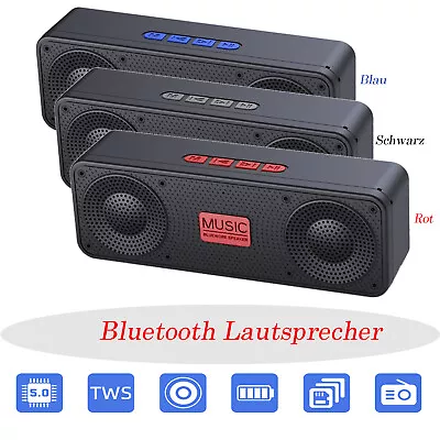 Kaufen Tragbarer Wireless Bluetooth Lautsprecher 3D Stereo Speaker Radio Musicbox • 12.59€