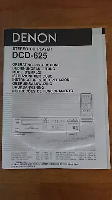 Kaufen Denon DCD-625  Bedienungsanleitung Operating Instuctions Manual • 2€
