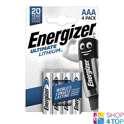 Kaufen 4 Energizer AAA Ultimate Lithium L92 Batterien 1.5V Mikro Mini 4BL Stilo Neu • 22.98€
