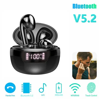 Kaufen TWS Kopfhörer Bluetooth 5.2 Touch Control In-Ear Ohrhörer Wireless Headset Hi-Fi • 21.99€