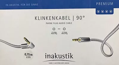 Kaufen Inakustik Premium Klinkenkabel Mit 90° Winkel 0,75 M | Neu • 12.90€
