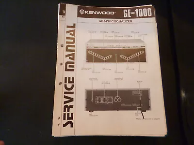 Kaufen Original Service Manual Schaltplan Kenwood GE-1000 • 12.50€