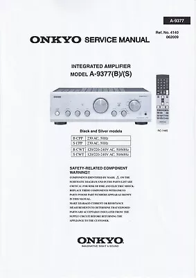 Kaufen Service Manual-Anleitung Für Onkyo A-9377  • 12€