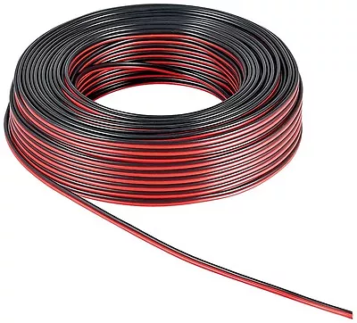 Kaufen 10m Lautsprecherkabel 100% Kupfer CU (1,60€/m) Schwarz/Rot 2x2,5mm LS Kabel • 21.99€