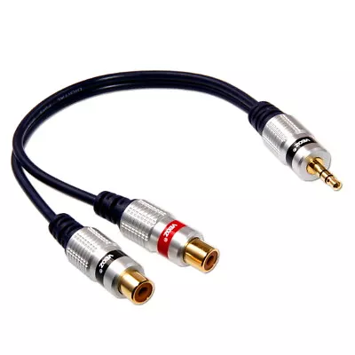 Kaufen Klinke Y Kabel 3,5mm Stecker Auf 2x Cinch RCA Buchse Stereo Kopfhörer Verteiler • 4.39€