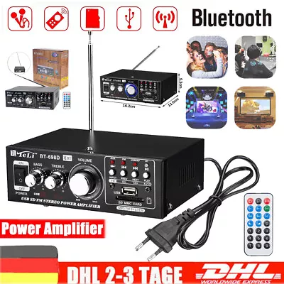 Kaufen Bluetooth Mini Verstärker HiFi Power Audio Stereo Bass TF AMP USB FM Auto 220V • 24.99€