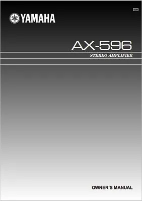 Kaufen Yamaha AX-596 - Stereo-Soundverstärker - Bedienungsanleitung - BENUTZERHANDBUCH  • 6.72€