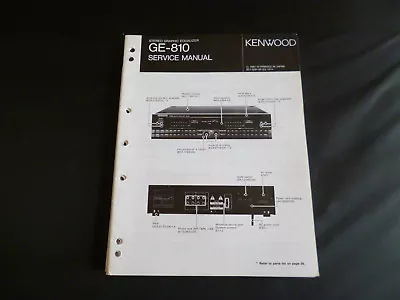 Kaufen Original Service Manual Kenwood GE-810 • 10.90€