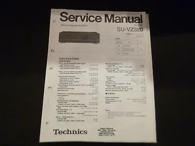 Kaufen Original Service Manual Schaltplan Technics SU-VZ320 • 12.50€
