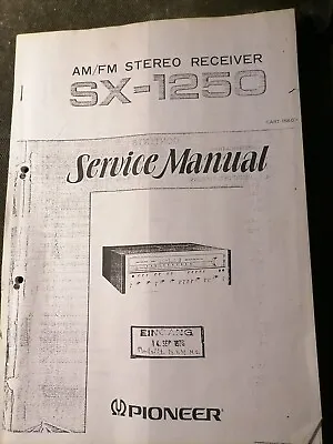Kaufen Service Manual-Anleitung Für Pioneer SX-1250 • 29€