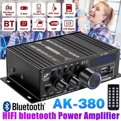 Kaufen 800W Auto Bluetooth Verstärker Stereo Amplifier MP3 FM USB Vollverstärker 12V • 22.96€
