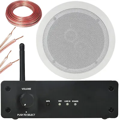Kaufen Badezimmer WiFi Decken Lautsprecher Kit Wireless Amp & 1x Dual Hochtöner Stereo Sound • 167.90€