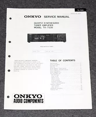 Kaufen Onkyo TX-7330 - Original Service Manual / Reparaturanleitung • 7.95€