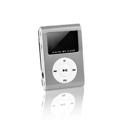 Kaufen Mini MP3 Player LCD Display Silber Mit Clip MP3 Sport Musik Audio + Zubehörpaket • 6.95€
