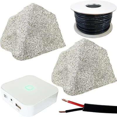 Kaufen 80 W Mini WiFi Stereo Verstärker & 2x Aussenbereich Granit Rock Effekt Lautsprechersystem  • 189.34€