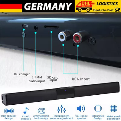 Kaufen Bluetooth5.0 Soundbar Für TV Heimkino 3D Surround Subwoofer Lautsprecher DHL 20W • 33.89€