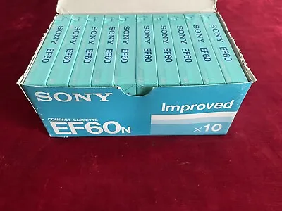 Kaufen MC Leeren Kassetten Sony Super  EF 60 Tape Audio  Cassettes 10 Pieces NEW-japan • 50€