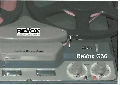 Kaufen Revox  Bedienungsanleitung User Manual  Für G 36 Deutsch Copy • 12.50€