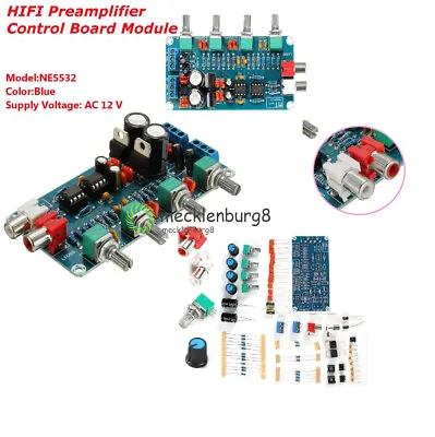 Kaufen NE5532 HIFI OP-AMP Amplifier Preamplifier Volume Tone EQ Control Board DIY Kits • 6.41€