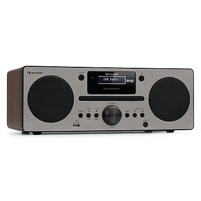 Kaufen DAB-Radio Mit CD Player Micro Stereoanlage UKW LCD Display Bluetooth USB Braun • 109.89€