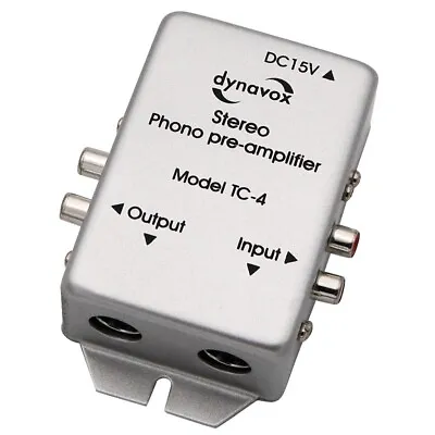 Kaufen Dynavox TC-4 Phono Vorverstärker, Günstiger Phono-Vorverstärker, Silber • 43.99€