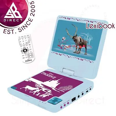 Kaufen Lexibook Disney Frozen II Tragbar DVD Player│Fernbedienung & Adapter │ Sky Blau • 98.88€