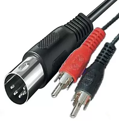 Kaufen 1,5m Y Kabel Adapter 2x Chinch Cinch Cinc RCA Auf 1x DIN MIDI Stecker 5 Polig ❤  • 7.79€