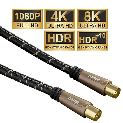 Kaufen Hama 10m Antennen-Kabel 120db Koaxial-Kabel Koax-Kabel 8K 4K HD TV LED LCD OLED • 17.90€