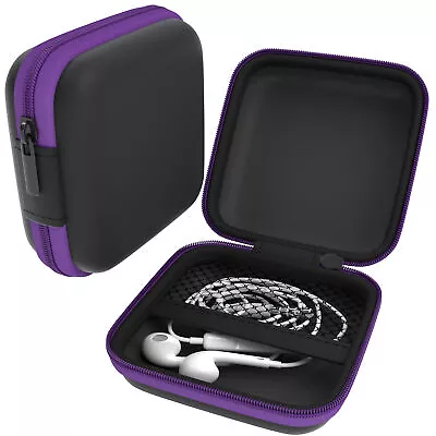 Kaufen Kopfhörer Tasche Case Schutzhülle Aufbewahrungstasche Netzfach Eckig Lila • 6.99€