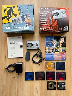 Kaufen Sony MZ-R35 MD Minidisk  MiniDisc Recorder Silber Walkman Mit Zubehör Und OVP • 175€