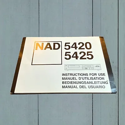 Kaufen NAD 5420 Compact Disc CD Player Bedienungsanleitung Anleitung • 7.86€