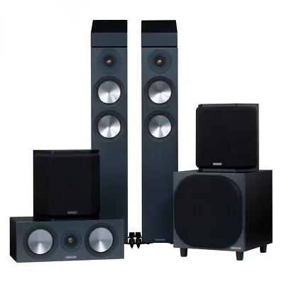 Kaufen Monitor Audio Bronze 500 5.1.2 Atmos Lautsprecher Paket, Schwarz • 4,610.69€