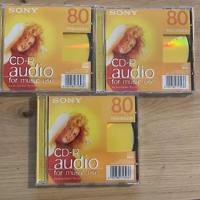 Kaufen 3 Stück Sony CD-R Color Collection Gelb, 80 Minuten CD-R Rohling Neu OVP • 8€