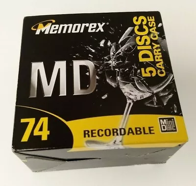 Kaufen 5 Stück Memorex Color MiniDisc MD Mini Disc MiniDisk - 74 Min. + Case NEU & OVP • 29.99€