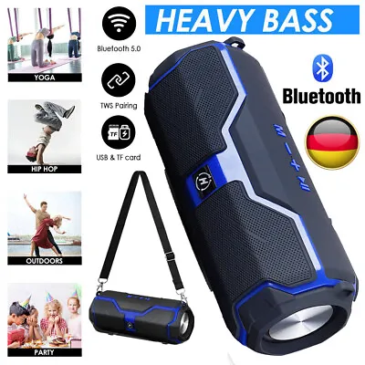 Kaufen Tragbarer Bluetooth Lautsprecher Stereo Subwoofer Musikbox Radio USB 20W TWS Neu • 18.96€