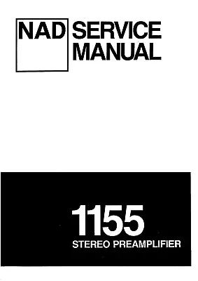 Kaufen Service Manual-Anleitung Für NAD 1155  • 10€