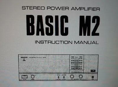 Kaufen Manuale Utente Amplificatore Finale Stereo Kenwood Basic M2 Carta Formato A4 • 19.99€
