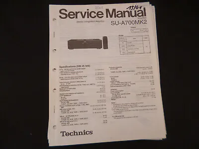 Kaufen Original Service Manual Schaltplan Technics SU-A700MK2 • 12.50€