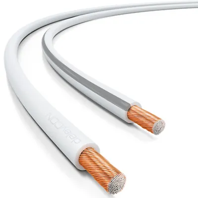 Kaufen DeleyCON 10m Lautsprecherkabel 1,5mm² CCA Lautsprecher Boxen HiFi Kabel Weiß • 7.99€