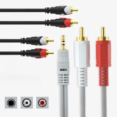 Kaufen 1.5M - 20M Klinke Cinch AUX Audio Kabel 3,5mm Klinken-Stecker Auf 2x Chinch RCA • 25.17€