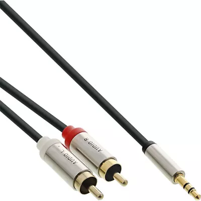 Kaufen InLine® Slim Audio Kabel Klinke 3,5mm ST An 2x Chinch ST, 0,5m • 6.03€