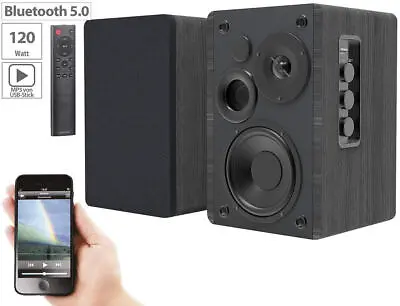 Kaufen Auvisio MSS-95.usb Aktives Stereo Regallautsprecher Set Bluetooth 5.0 Boxen • 104.99€