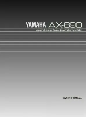 Kaufen Yamaha AX-890 - Stereo-Soundverstärker - Bedienungsanleitung - BENUTZERHANDBUCH  • 8.09€