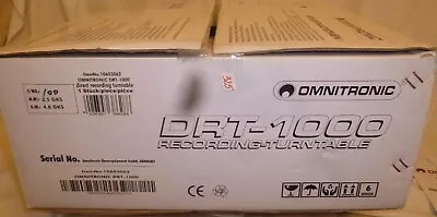 Kaufen OMNITRONIC DRT-1000 PLATTENSPIELER - Recording Turntable; USB  - SD/SDHC  (325) • 75€