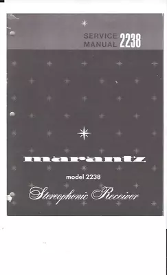 Kaufen Marantz Service Manual Für Model 2238  Copy • 11€