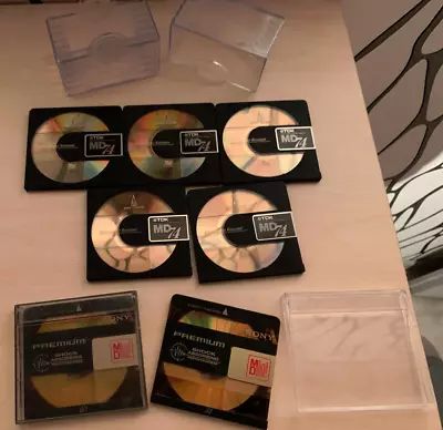 Kaufen 7x MiniDisc Gold - TDK + Sony -  In Aufbewahrungsbox Von TDK • 29.99€