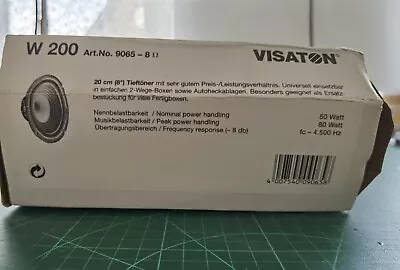 Kaufen Visaton W 200 Basslautsprecher 20 Cm 8 Ohm • 24.94€