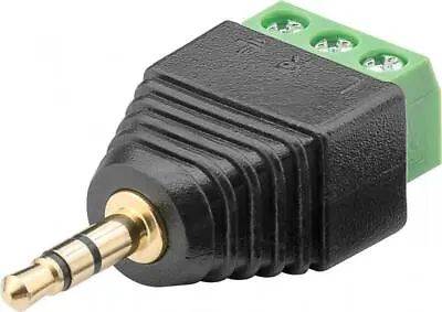Kaufen Adapter Terminalblock 3 Pin - Klinkenstecker 3,5mm 3 Pin Stereo Schraubbar • 4.27€