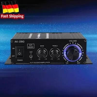 Kaufen AK-280 Audio Power Amplifier 40W+40W Speaker Power Amp Dual Channel Music Player • 19.35€