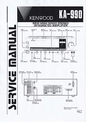 Kaufen Service Manual-Anleitung Für Kenwood KA-990  • 10€